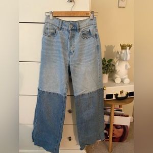 pacsun high rise split dye boyfriend jeans